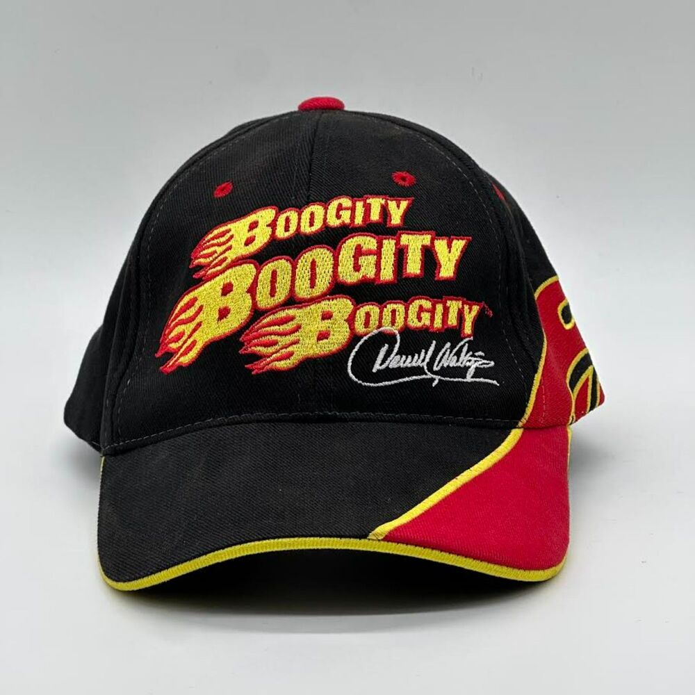 BOOGITY Darrell Waltrip Hat NASCAR Flames Embroidered Cap Adj One Size Strapback